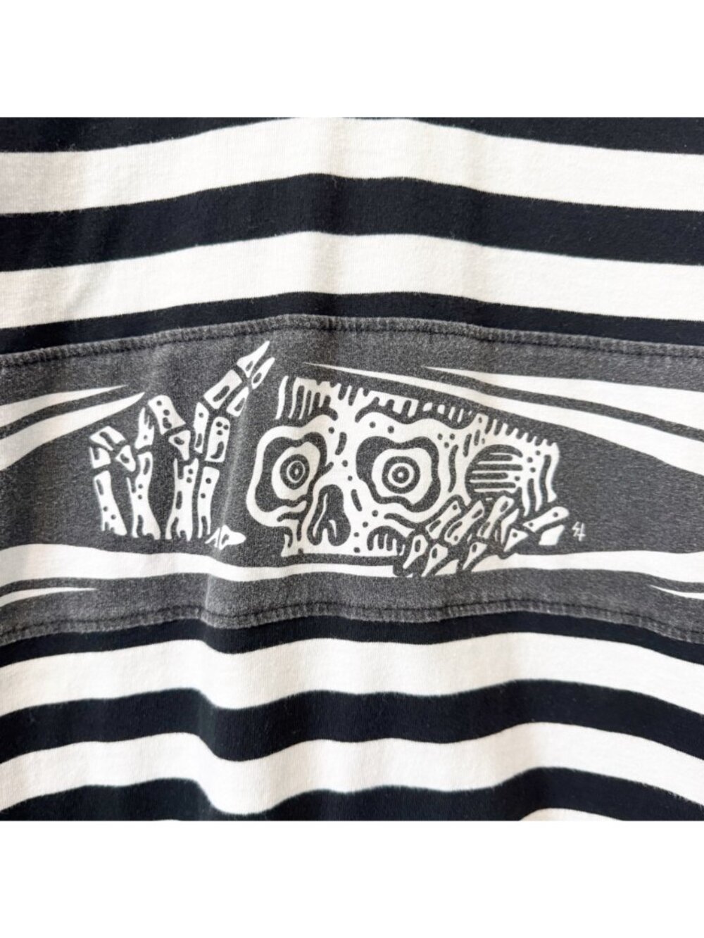 Lurking Class Peeking Striped Long Sleeve Graphic Shirt Grunge Punk Mens‎ Medium - Picture 5 of 8
